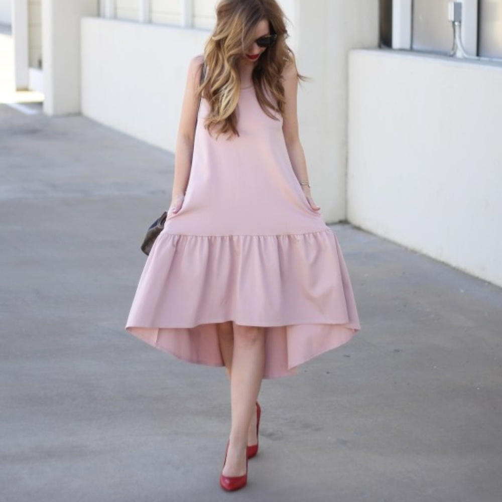 NEW Flowy Sundress Midi Dress Pockets Like The Row